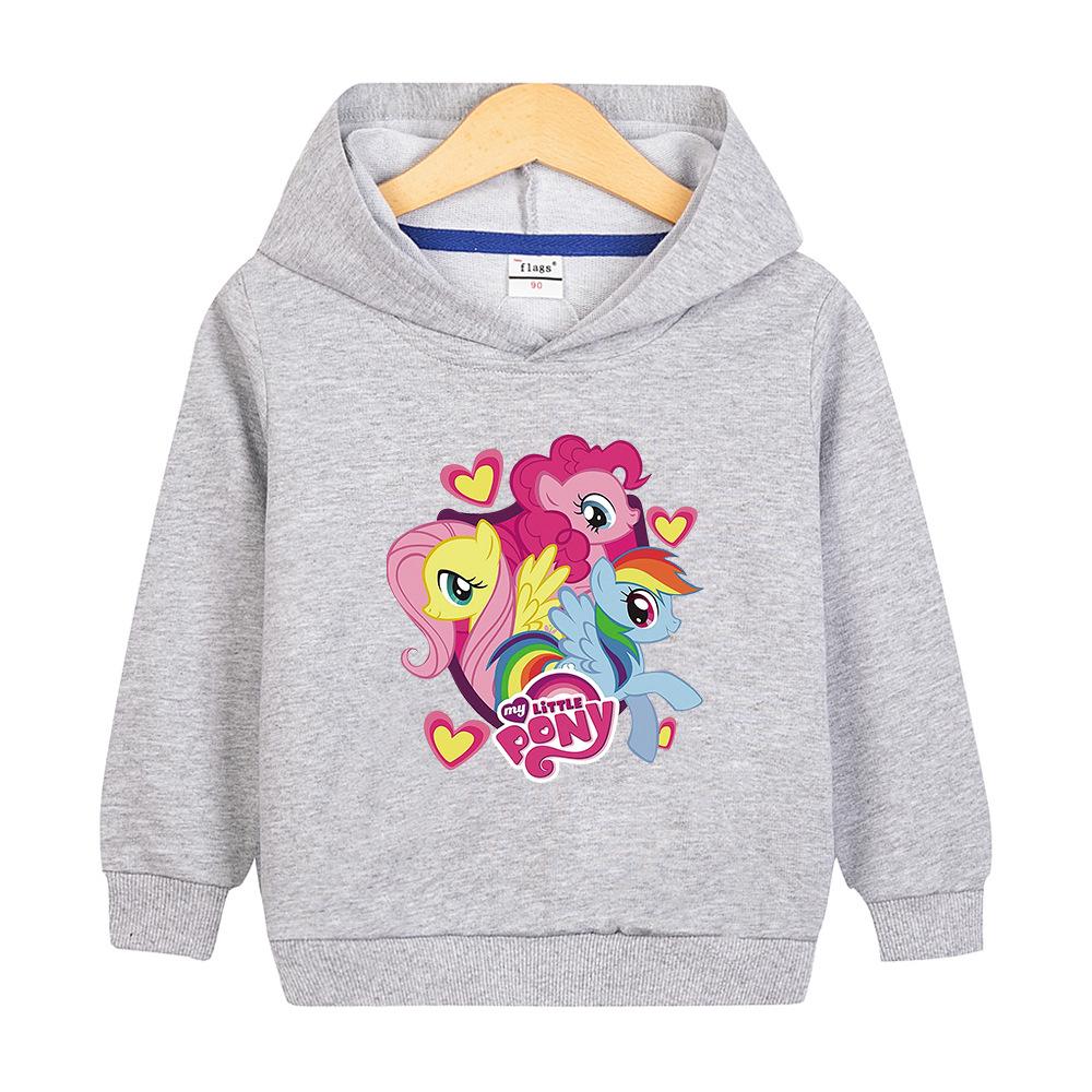 

Осенняя толстовка с длинным рукавом для милой девочки, повседневная спортивная толстовка с принтом My Little Pony, модная одежда на осень и зиму 160