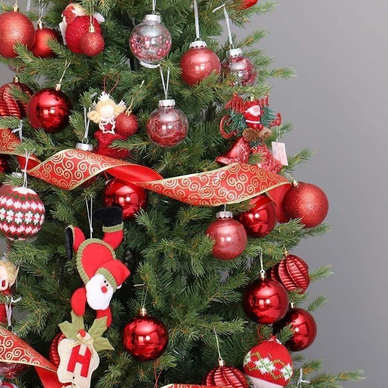 Shatterproof Xmas Tree Ball Ornaments Unbreakable Hanging Decorations for Christmas Holiday Wedding Party Decor