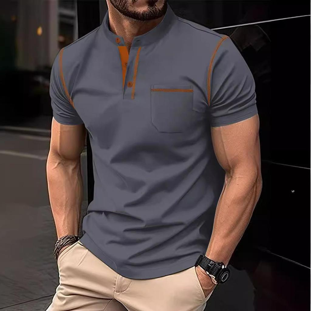 Sommer Herrenmode Kurzarm-POLO-Shirt Button Up T-Shirt Herren Sport Poloshirt Sport Tops