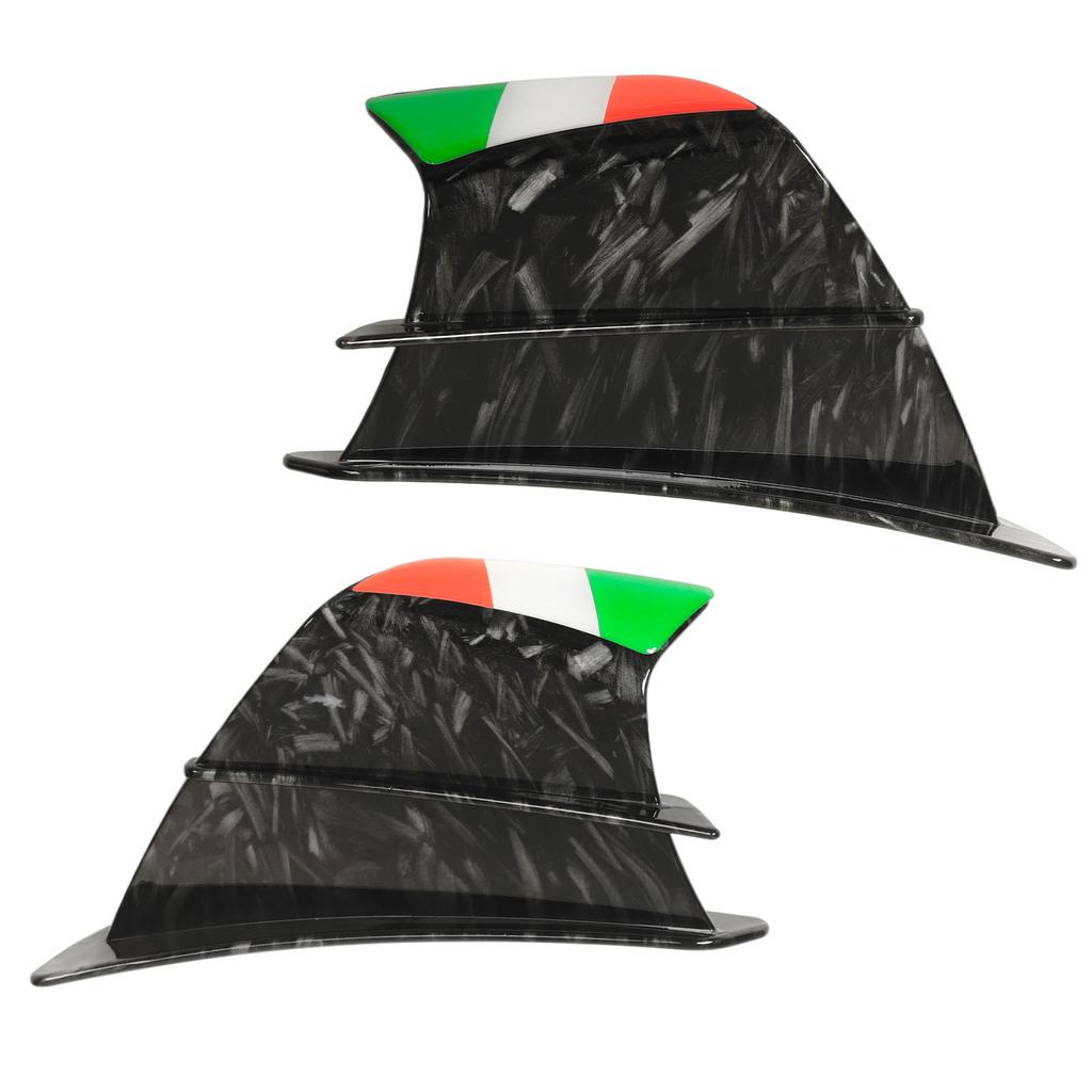 2PCs Motorcycle Wing Side Spoiler Fairings Winglets Fit for NINJA 400 250 Z900 Z1000 Bright Marble