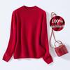 Jinjv Women's 100% Cashmere Mock Neck Sweater