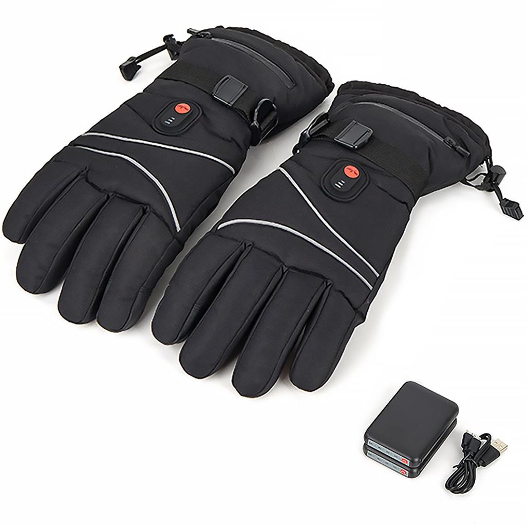 USB Electric Heated Gloves with 3 Mode Warm Heated Gloves Motorcycle Thermal Touch Screen Waterproof Winter Heating Gloves