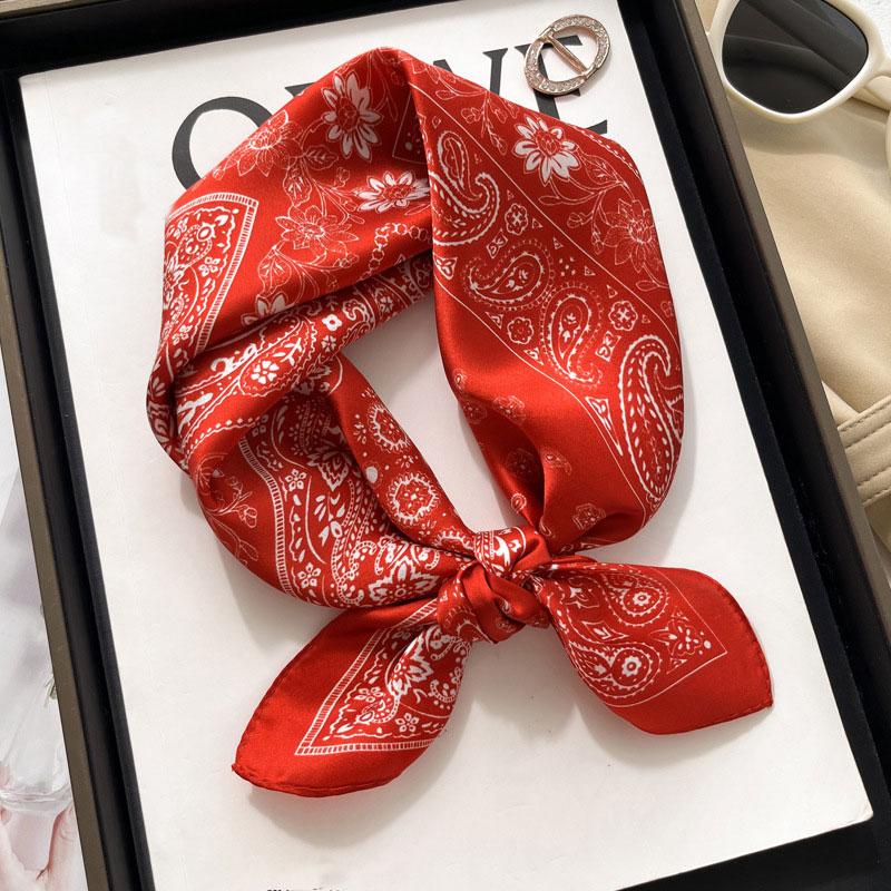 Luxury Brand 100% Real Silk Scarf Women Square Neck Tie Shawls Wraps for Ladies Foulard Scarves Pashmina Female Hijab Bandana
