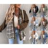 Denim Jacket, Long Sleeved, Checkered, Button Up, Shirt, Jacket Top