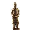 Brasses Chinese Terracotta Soldier Figurine with Antique Bronze Finish for Shelf Decors Study Accent Office Desk Display and Collector Gift