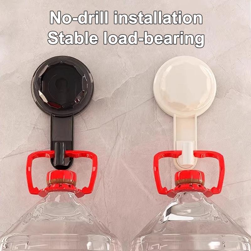 3pcs Removable Swivel Strong Suction Cup Hook Water And Moisture Resistant Suitable For Kitchen Bathroom