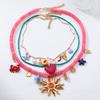 Summer Ocean Beach Vacation Multi-layer Necklace for Women Fashion Shell Starfish Conch Mi Zhu Love Heart Jewerly Accessories