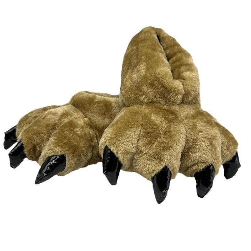 Dinosaur Claw Plush Cartoon Slippers - Cozy Animal Onesie Cotton