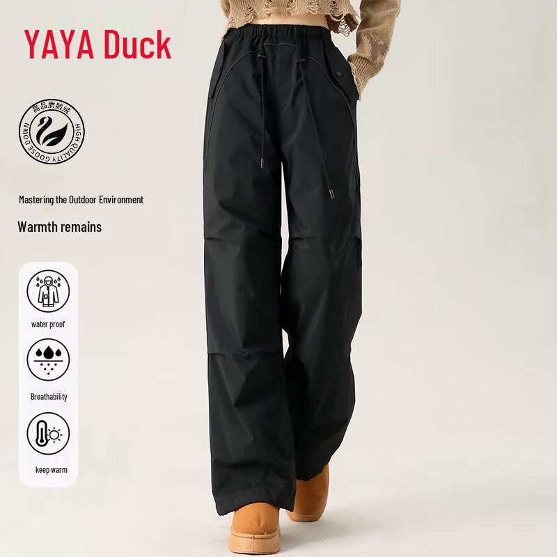 YAYA Unisex Winter Goose Down Cargo Ski Pants