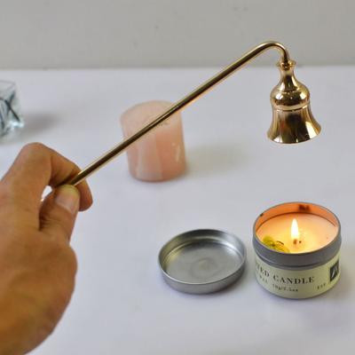 Couvre-flamme à mèche à manche court/long Souffleur de bougie métallique Extincteur de bougie Bougie de Noël