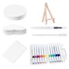 1 Set Foam Texture Paper Kit with Brush Pens 3D Drawing Paper Sheet DIY Art Crafts Supplies White Cellulose Cards Foam Art Painting Paper