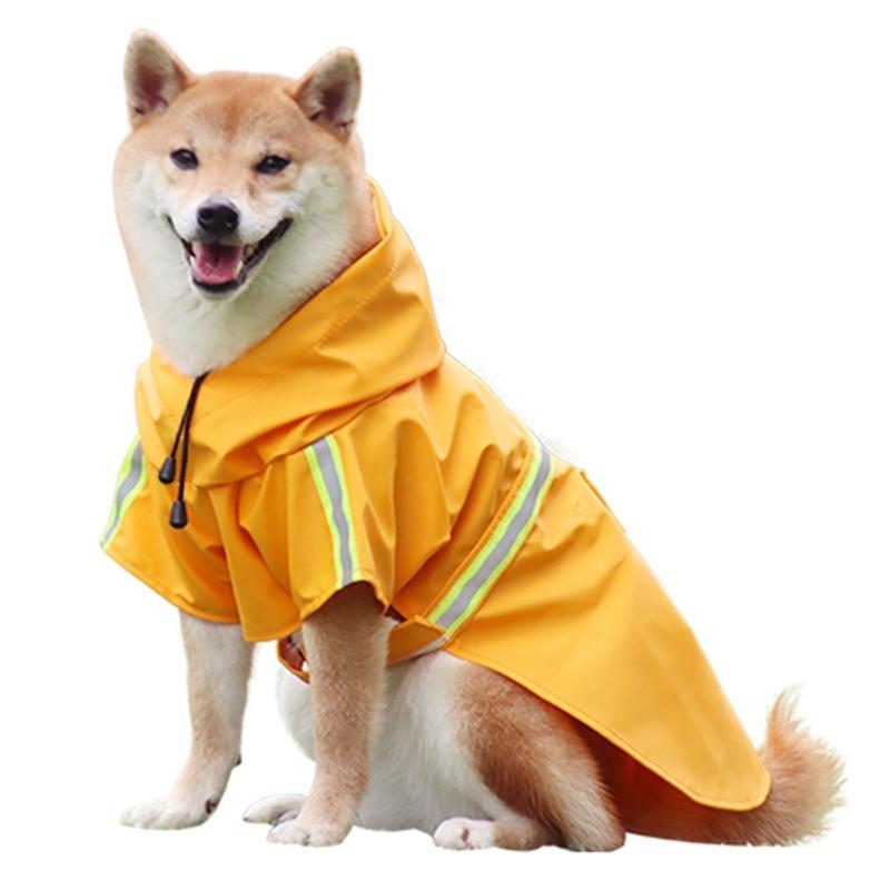 Pet Dog Raincoat Reflective Hooded Jumpsuits Dog Waterproof Coat Water Resistant Clothes for Cat Jackets Pet Supplies