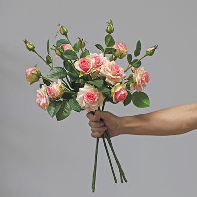 5pcs Artificial Rose Flowers 3 Heads High Quality Rose Fake Flowers Vivid Emulational Flowers Home Office Party Decoration