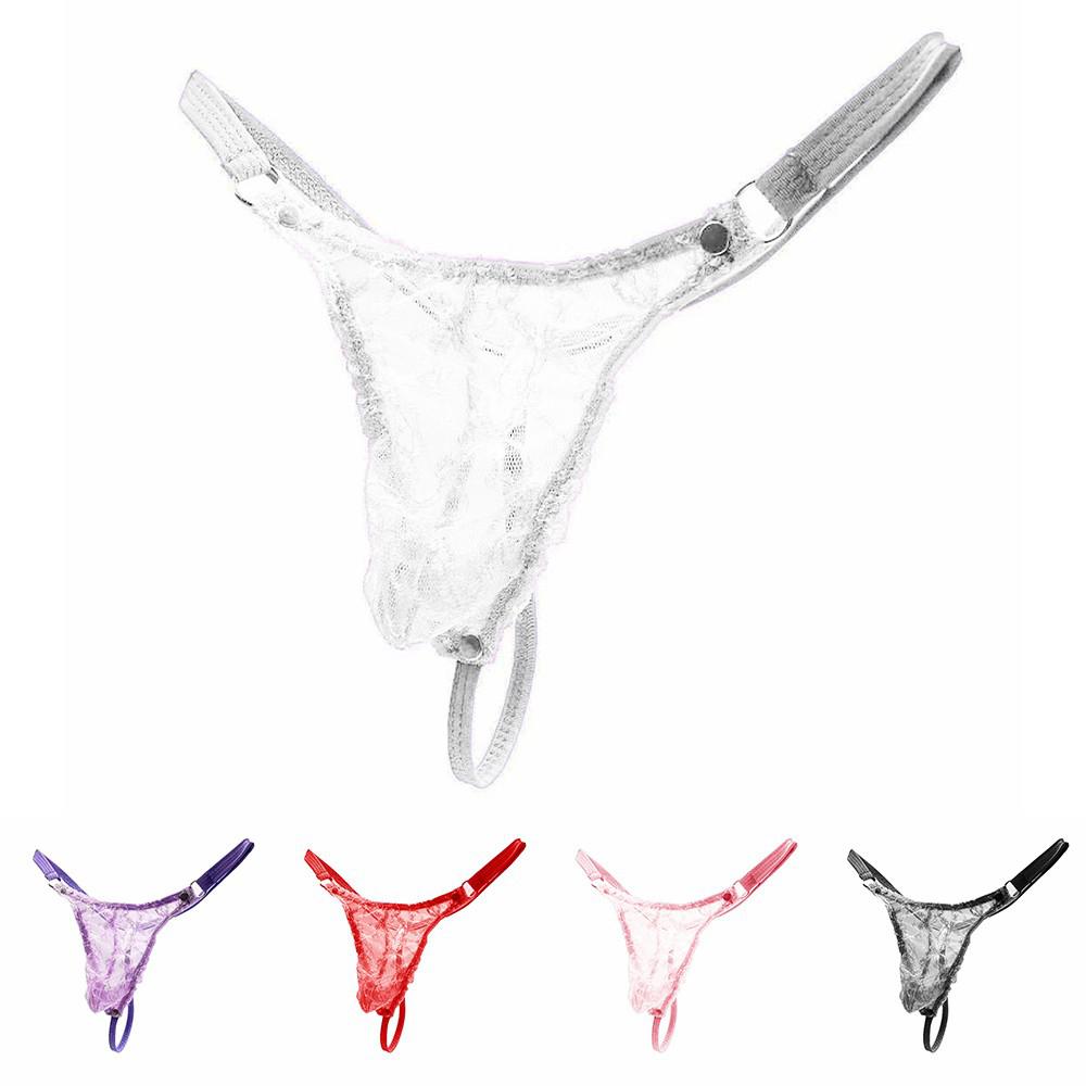 Krajkové spodní prádlo Pánské Sissy Thong G-String Bulge Pouch Kalhotky Bikiny Kalhotky