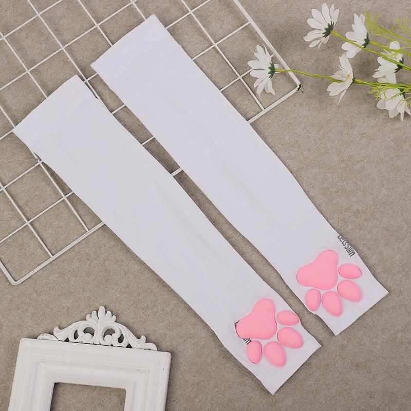 3D Cat Paw UV Protection Arm Sleeves: Women's Summer Cycling & Driving Gloves