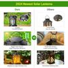LED Solar Energy Simulation Flame Lamp with Clip Waterproof Outdoor Wall Lamp Garden Landscape Lamp Garden Christmas DecorationL