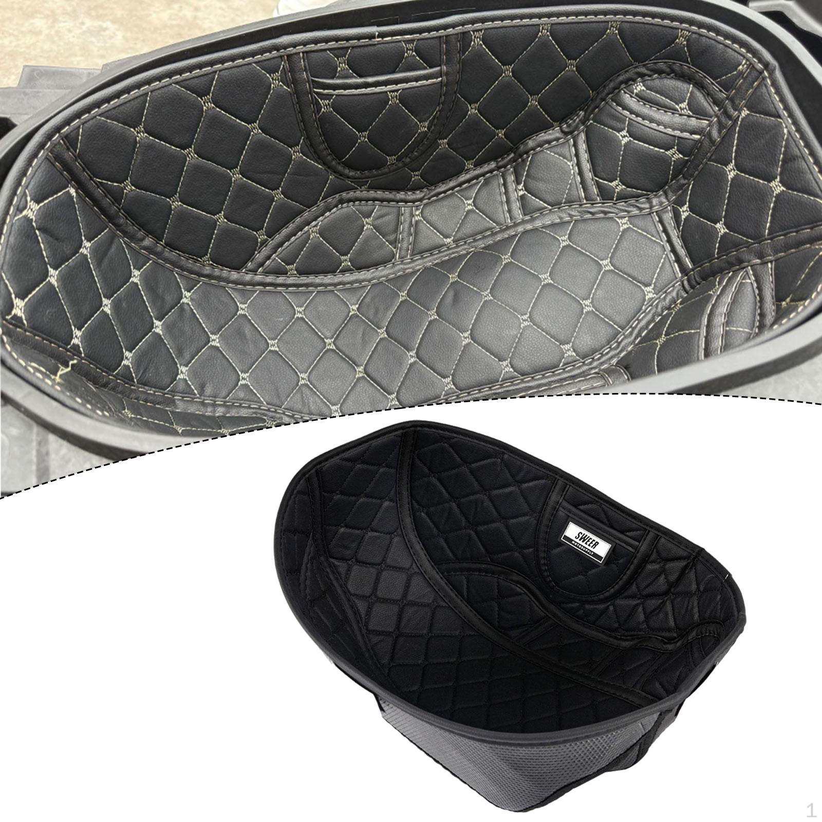

Motorcycle Seat Bucket Pad Cargo Trunk Liner Easy to Clean Soft Anti Collision Sitting Lining 2025 Black