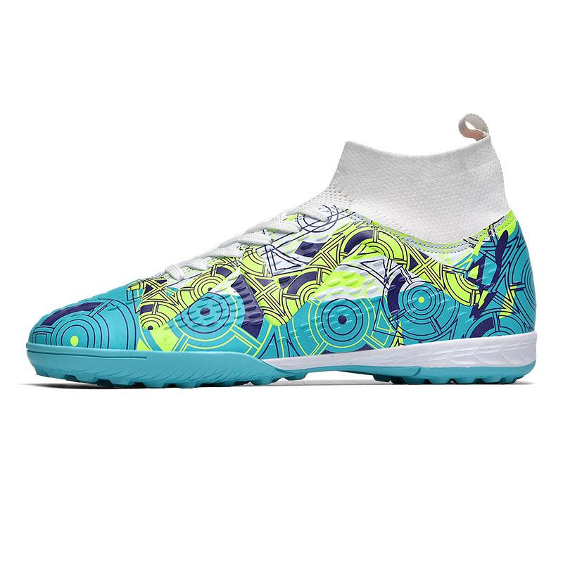 Foreign trade new high-top football shoes AG long nail football shoes TF broken nail training shoes football men