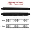 Harmonica Professional Harp Armonica Key of C 24 Hole Polyphony Diatonic Mouth Organ with Case for Blues Folk Jazz Pop