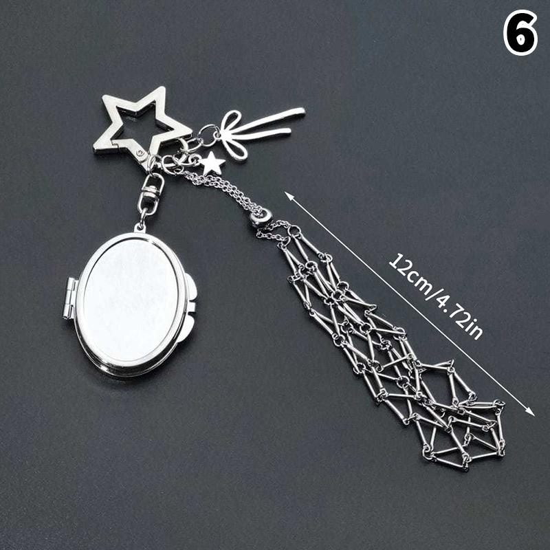 Stainless Steel Metal Net Pocket Lipstick Hand Cream Bag Keychain Charm Bag Accessories Silver/Gold Color Lip Balm Keychain