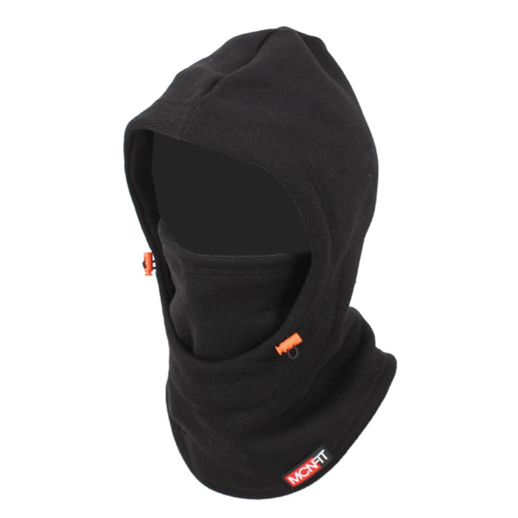 MCNSPORTS Thermal Knit Hooded Balaclava Black