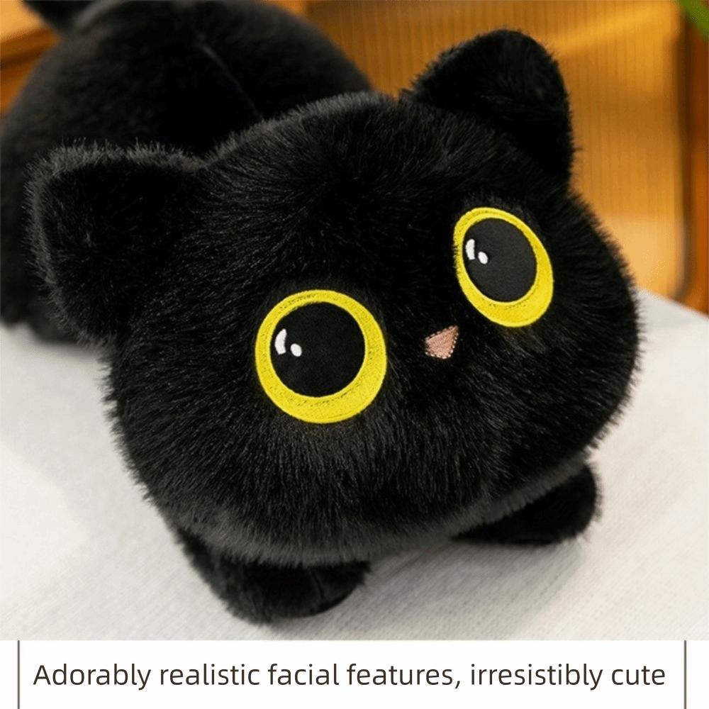 Ins Style Black Cat Plush Toy Super Soft Cat Stuffed Toy Gift Idea Cat Plush Doll Birthday Gifts
