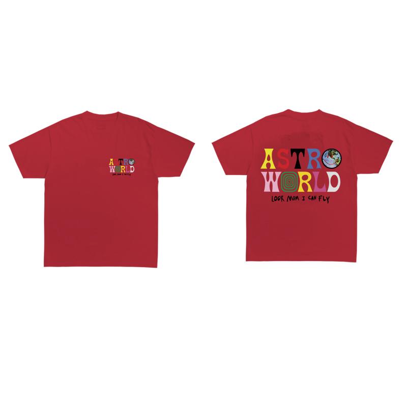 2023 Hip Hop T Shirt Unisex Women Hip Hop  ASTROWORLD Harajuku Cactus Jack T-Shirts LOOK MOM I CAN FLY Letter Print Tees Tops