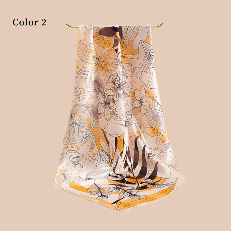 100% Real Silk Square Scarf For Women Print Bandana  New Natural Pure Silk Headscarf Small Suqare Silk Kerchief 68x68cm