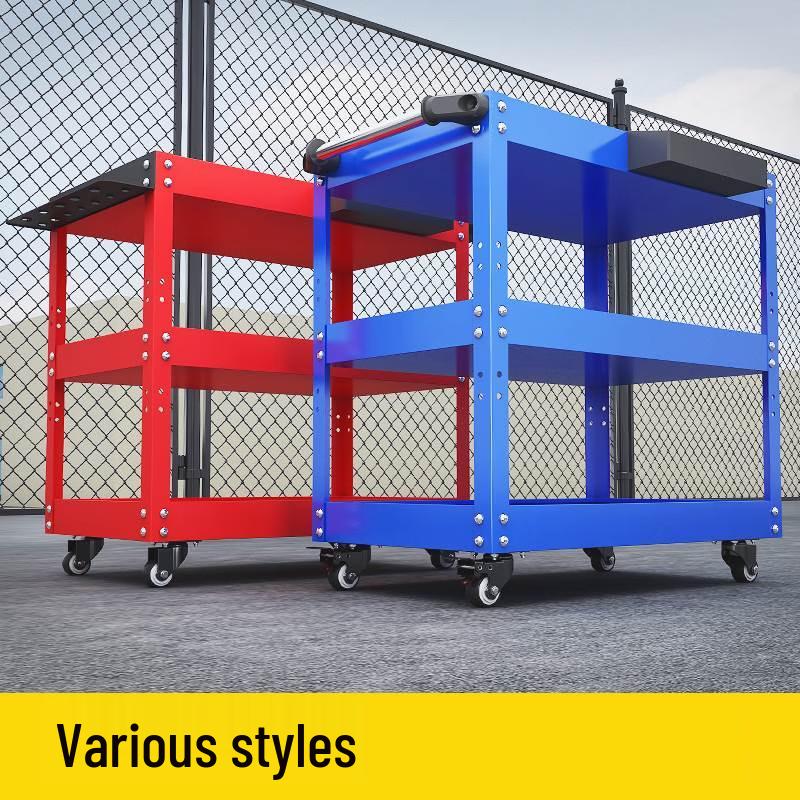 Multi-functional Workshop Tool Cart with Screwdriver Rack
