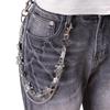 Punk Double Layer Skull Waist Chain - Unisex Denim Hip Hop Accessory