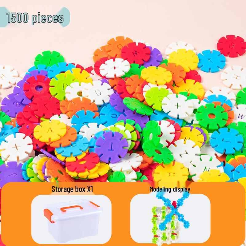Children's Educational Snowflake Building Blocks - Early Learning Toy for Kindergarten