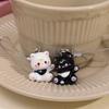 3pcs Fashion New Cartoon Small Cat Cute Keychain Phone Chain Resin Keyring Bag Pendant Couple Key Chains Gifts Women for Jewelry