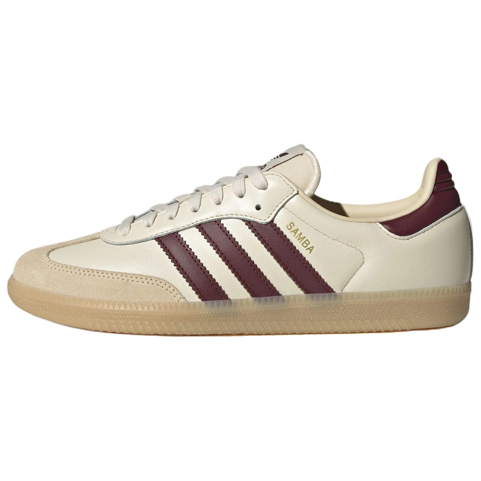 Adidas Samba OG Wonder White Shadow Red Gum Мужские Кроссовки Кремовые JS3830 36