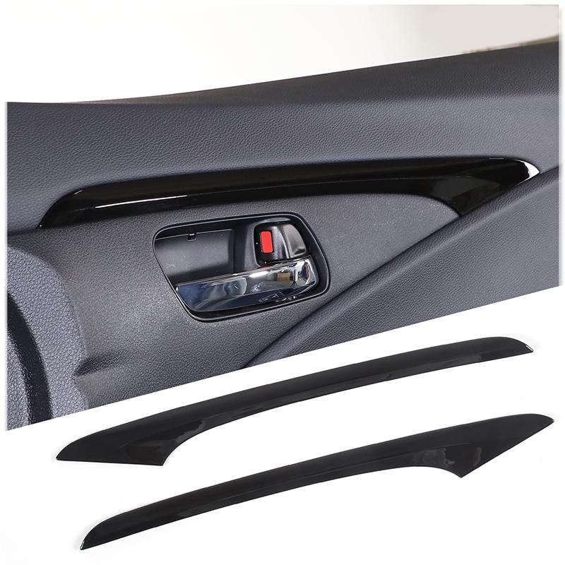 ABS Carbon fibre/Black For Honda Pilot 2015-2025 Car Inner Door Panel Decoration Strip Cover Trim Sticker Car Accessories