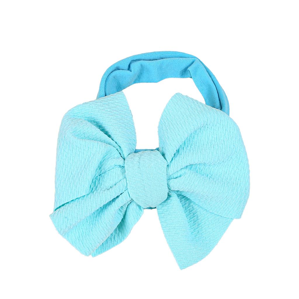 5inch Fabric Hair Bows for Baby Headbands Elastic Soft Newborn Headbands for Baby Girls Children Turban Infant Hair Accessories