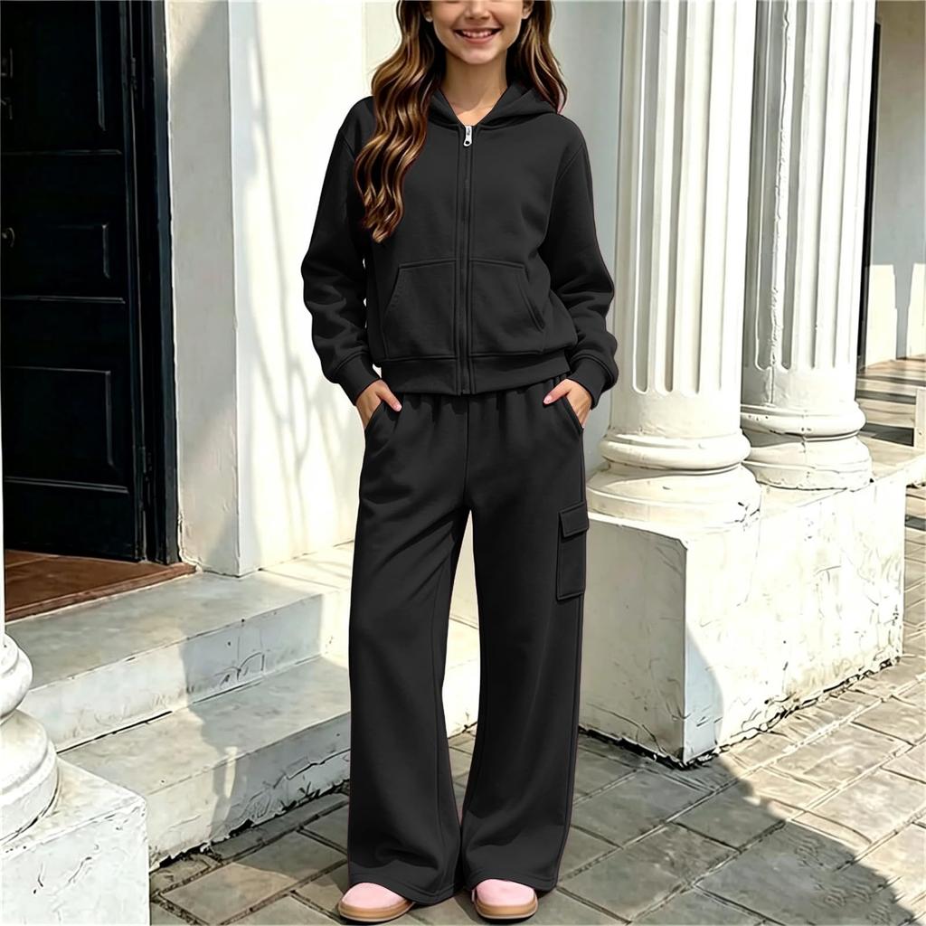 Boys Girls Hooded Sweatshirt and Tracksuit Set for Big Kids Casual Sports