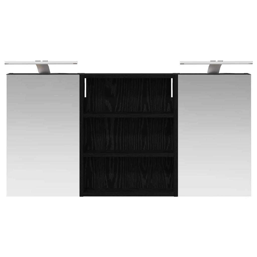 Bathroom Cabinet Set 3 Pcs 100 X 10.5 X 50 Cm Engineered Wood