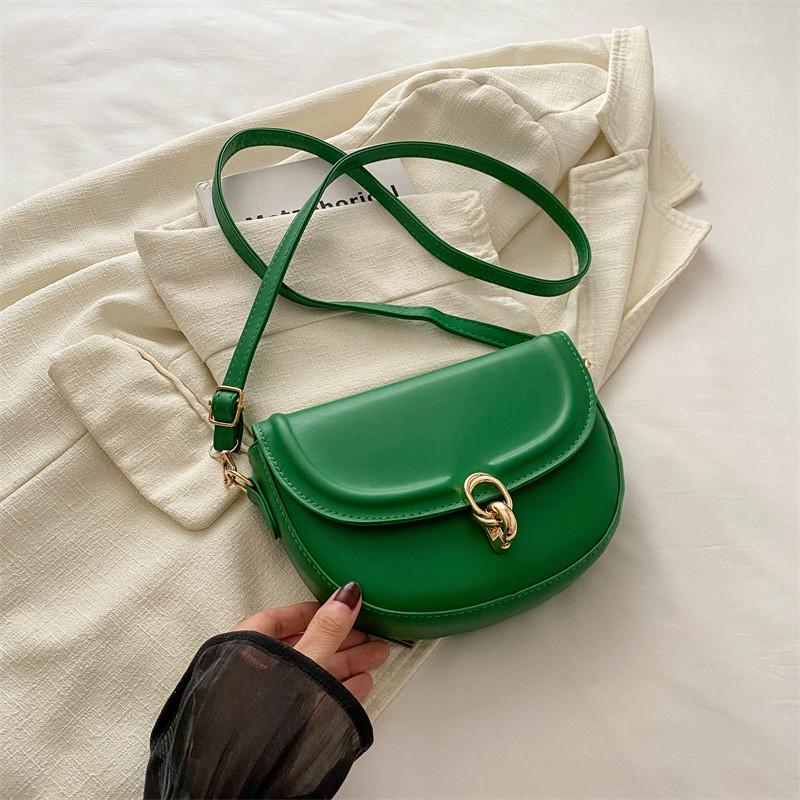 Trendy French Style Chic Saddle Bag For Women With Elegant Pu Material Design