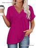 Women's Summer V-Neck Batwing Sleeve Shirt 2026 Fashion