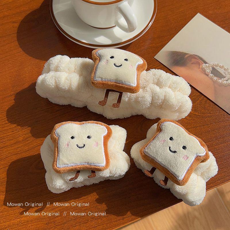 Trendy Cute Bear Toast Headband for Women - Cartoon Style Flyaway Hair Accessory