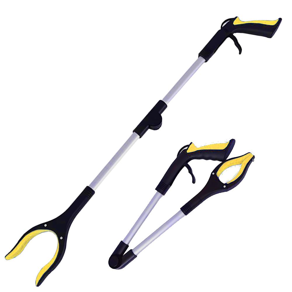 Grabber Reacher Tool - Foldable Gripper and Reaching Tool - Heavy Duty Pick Up Stick Grabbers for Seniors, Trash, Surgery Recove Option 1 жёлтый