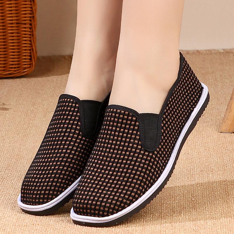 Handmade Old Beijing Rubber Sole Cloth Shoes with Breathable, Wear-Resistant Thousand-Layer Tire Soles
