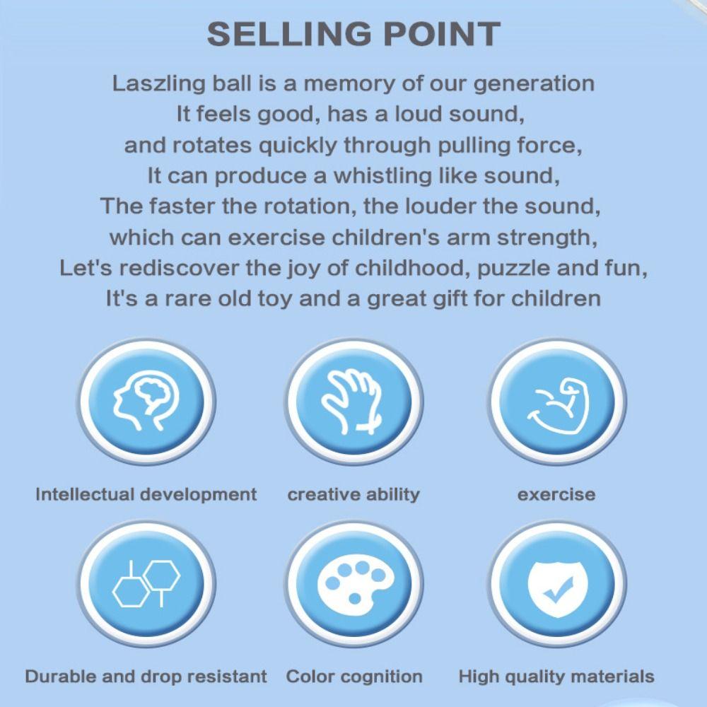 Hand Eye Coordination Kids Rotating Light-emitting Ball Novelty Fly Ball Toy