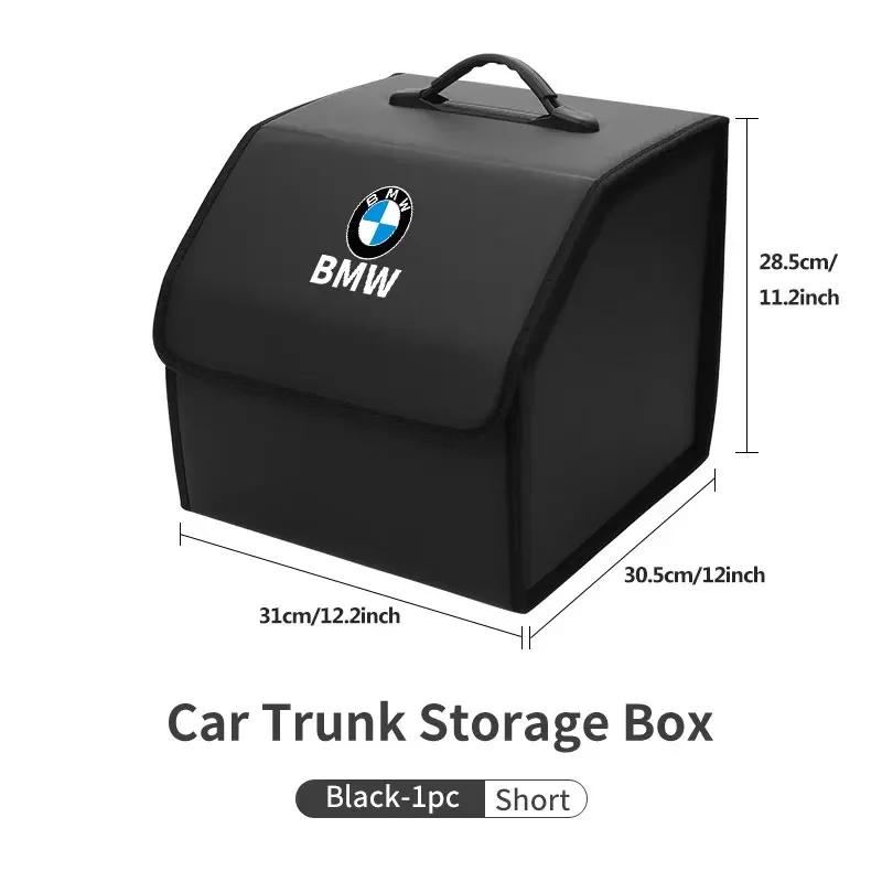 XJBN1 Car Sticker New For BMW Car Trunk Organizer Box Tailbox Stowing Tidying Storage Bag Accessories For BMW E70 E91 E30 G30 E53 M3 M