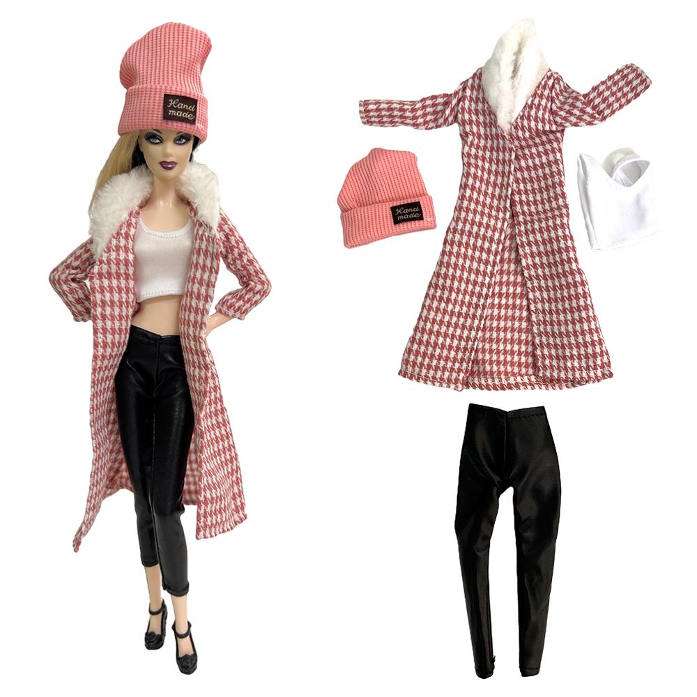 1 Set Fashion 11.5 Inch Doll Dress Coat Trouser Bag Hat Elegant Skirt Daily Party 29cm Doll Clothes 1/6 Doll Accessories Toy JJ