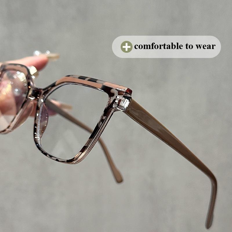 Rectangle+Splicing Color Reading Glasses Neutral High-end Texture Glasses Anti Blue Light  Can Be Used As Decorative Glasses