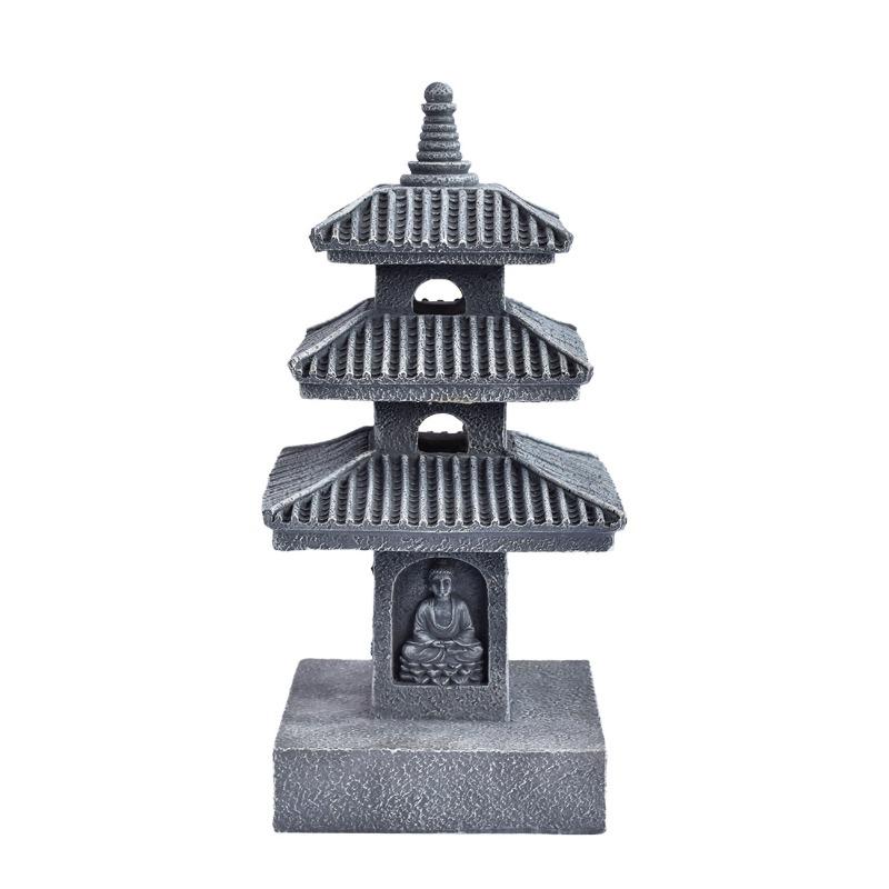 New Solar-powered Creative Stone Tower Lanterns for Outdoor Decorations, Garden Landscaping Statues, Villa Ornaments and Handicrafts.