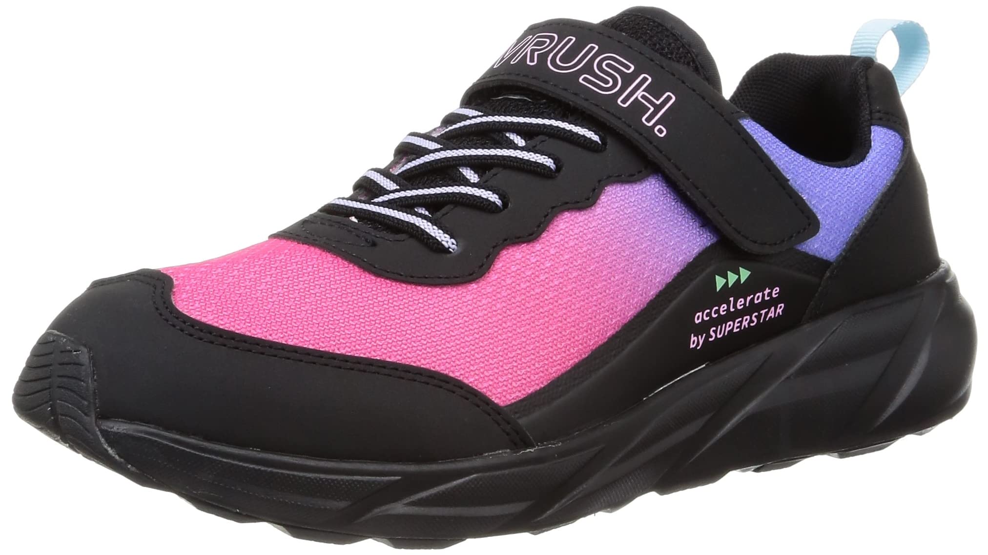 

Athletic 2E [Superstar] Sneakers, Shoes, Magic, 19-24.5cm, 0.5cm Available, Girls, Kids, LV1129, Black, 20.0 cm, чорний