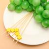 100Pcs Bamboo Picks Disposable Fruit Sticks Cocktail Food Forks Simple Stylish Party Supplies Picks Disposable Food Sticks