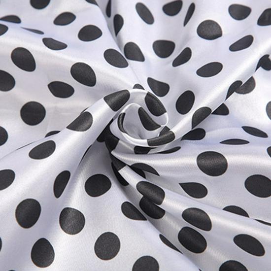 Satin-Stoff mit Tupfenmuster für Kleidung, Kleiderfutter, Homewear und Kopfbedeckungen